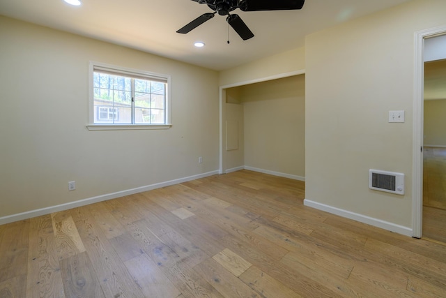 290 Mountain View Dr, Lewiston, CA 96052 - unfurnished bedroom featuring light wood-type flooring, recessed lighting, and a ceiling fan