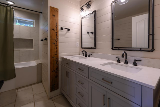 290 Mountain View Dr, Lewiston, CA 96052 - bathroom featuring double vanity and shower / bath combo