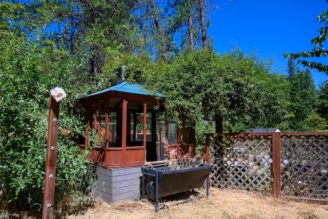 290 Mountain View Dr, Lewiston, CA 96052 - view of yard with a gazebo