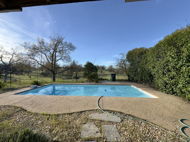1020 Gibralter Rd, Redding, CA 96003 - view of swimming pool with a patio area and a fenced backyard