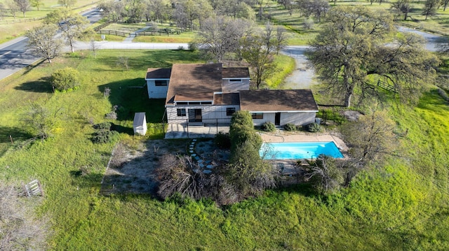 1020 Gibralter Rd, Redding, CA 96003 - view from above of property with a pool area