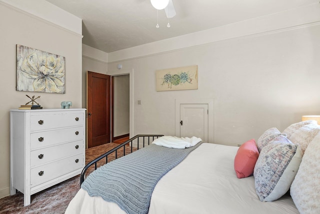 21552157 Butte St, Redding, CA 96003 - carpeted bedroom featuring a ceiling fan