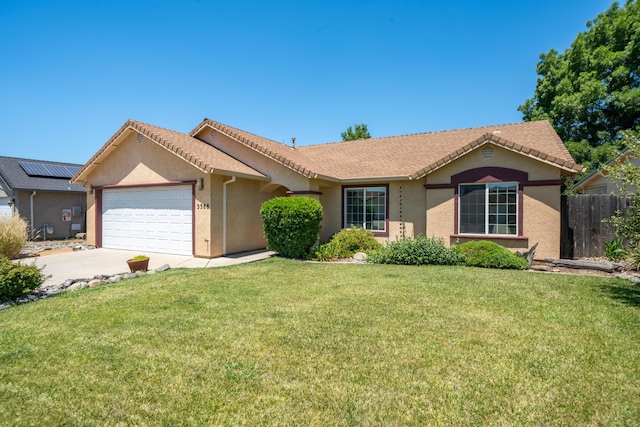 3388 Oak St, Anderson, CA 96007 - single story home with stucco siding, an attached garage, and concrete driveway