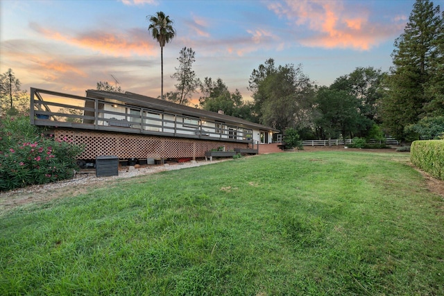 19396 Natalie Way, Redding, CA 96003 - view of yard featuring a wooden deck