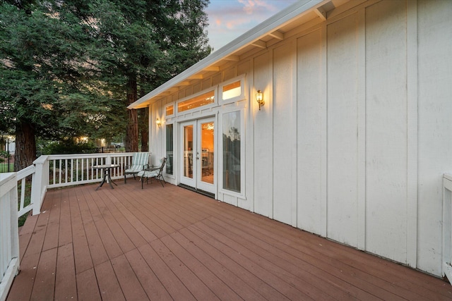 19396 Natalie Way, Redding, CA 96003 - deck at dusk featuring french doors
