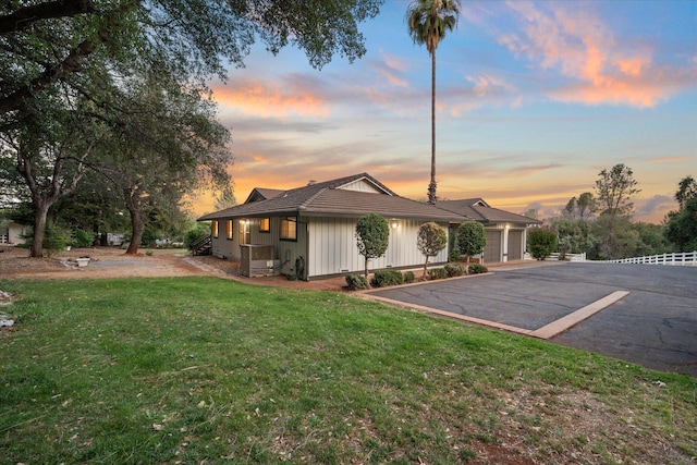 19396 Natalie Way, Redding, CA 96003 - view of front of house featuring a front yard, asphalt driveway, and a garage