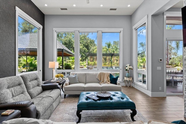 19580 Mockingbird Ln, Redding, CA 96002 - living room with wood finished floors and recessed lighting