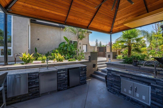 19580 Mockingbird Ln, Redding, CA 96002 - view of patio featuring area for grilling and a gazebo