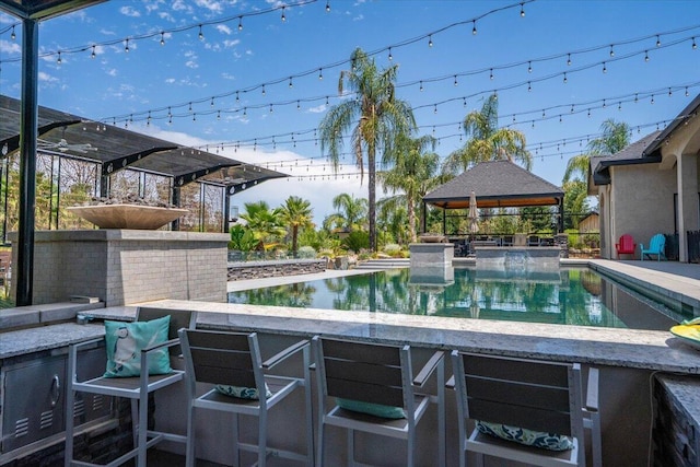 19580 Mockingbird Ln, Redding, CA 96002 - swimming pool with a gazebo