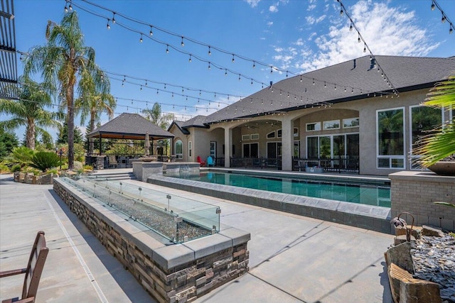 19580 Mockingbird Ln, Redding, CA 96002 - outdoor pool with a gazebo and a patio
