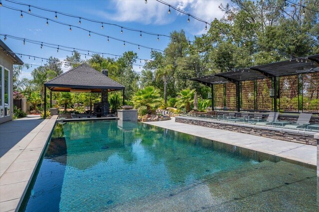 19580 Mockingbird Ln, Redding, CA 96002 - outdoor pool with a gazebo