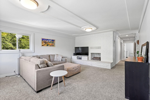 1575 Fig Ave, Redding, CA 96001 - living area featuring carpet and a fireplace