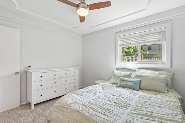 1575 Fig Ave, Redding, CA 96001 - bedroom featuring light carpet and a ceiling fan