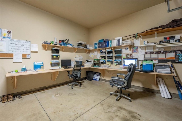 691 Rivercrest Pkwy, Redding, CA 96002 - office featuring built in study area and concrete flooring