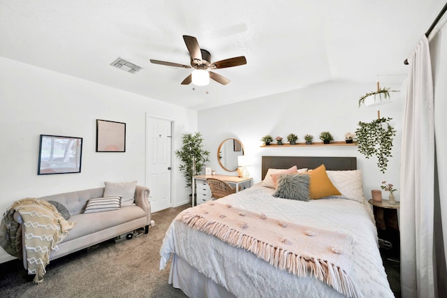 3075 Forest Hills Dr, Redding, CA 96002 - carpeted bedroom featuring a ceiling fan