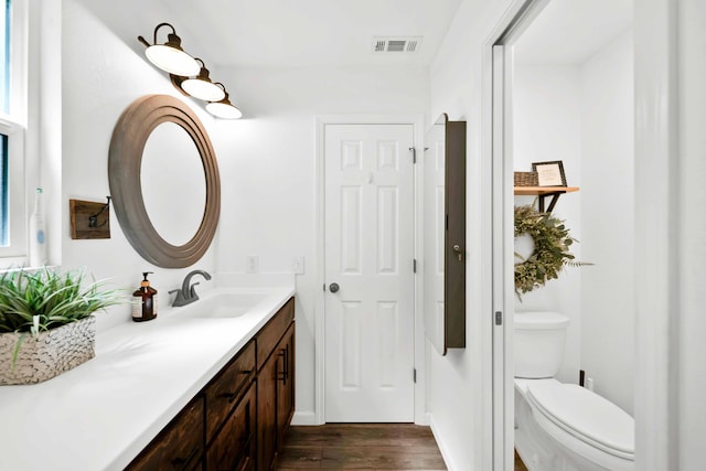 3075 Forest Hills Dr, Redding, CA 96002 - bathroom with vanity and wood finished floors