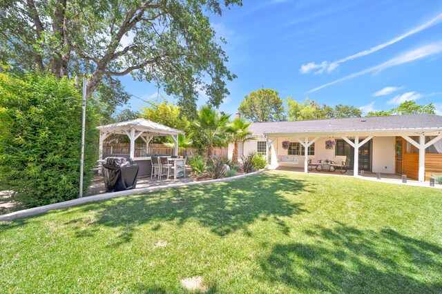 3075 Forest Hills Dr, Redding, CA 96002 - view of yard featuring a gazebo and a patio area