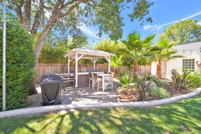 3075 Forest Hills Dr, Redding, CA 96002 - fenced backyard featuring a gazebo