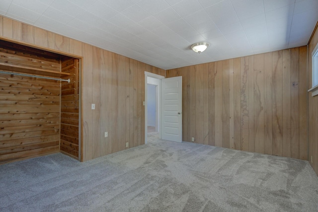 12194 Lake Blvd, Redding, CA 96001 - unfurnished bedroom featuring carpet and wooden walls