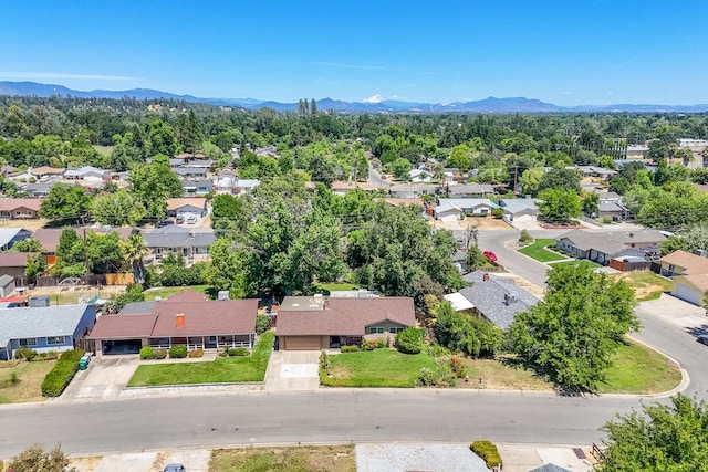 2076 Merle Dr, Redding, CA 96001 - aerial perspective of suburban area with mountains