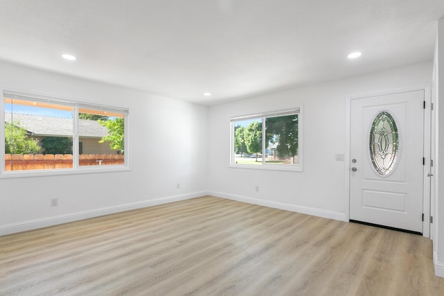 2445 Toyon St, Anderson, CA 96007 - foyer entrance featuring healthy amount of natural light, recessed lighting, and light wood-style floors