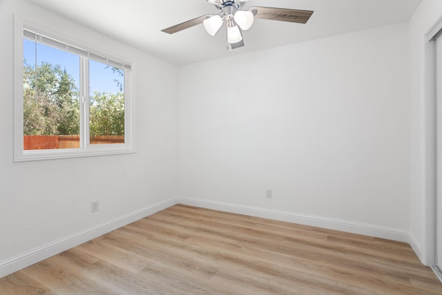 2445 Toyon St, Anderson, CA 96007 - empty room featuring light wood-style floors and ceiling fan