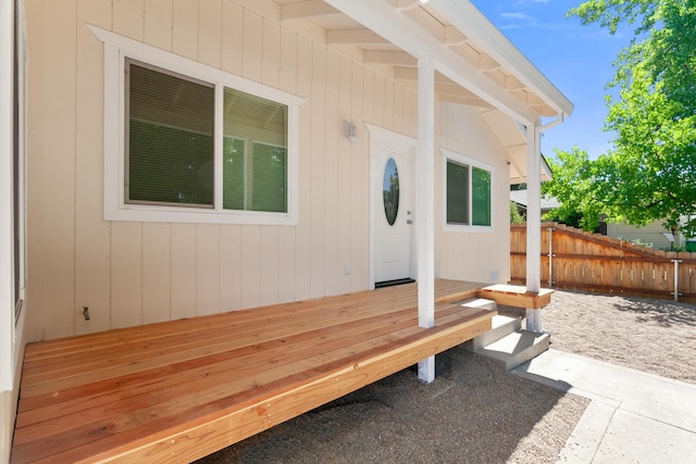 2445 Toyon St, Anderson, CA 96007 - property entrance with a deck