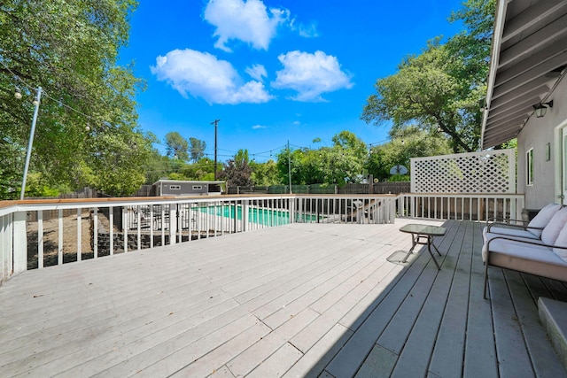 1448 Carter Way, Redding, CA 96002 - wooden terrace featuring a fenced backyard