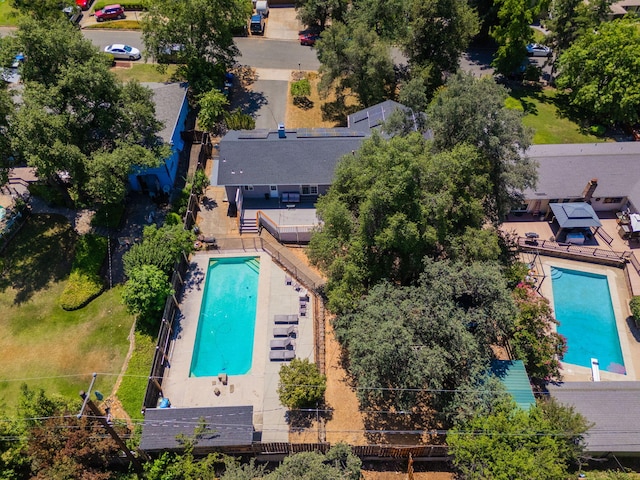1448 Carter Way, Redding, CA 96002 - view from above of property featuring a pool area