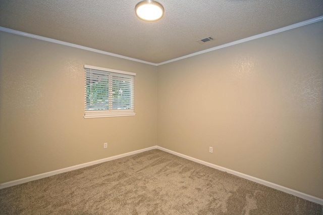 2855 Red Bud Ln, Anderson, CA 96007 - carpeted empty room featuring a textured ceiling and crown molding