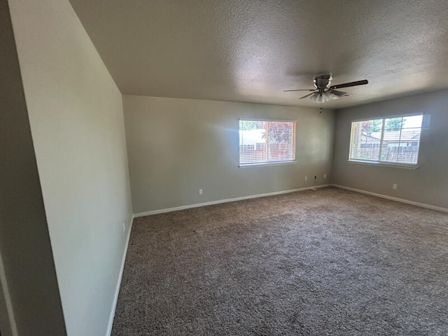 3995 Vassar Way, Shasta Lake, CA 96019 - carpeted spare room featuring a textured ceiling and ceiling fan