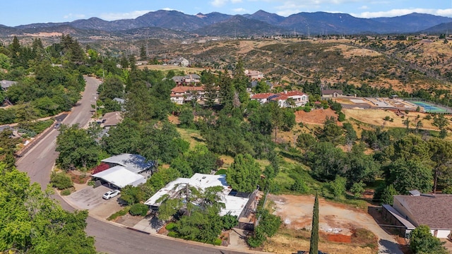 3540 Scenic Dr, Redding, CA 96001 - aerial view of property's location with a mountain backdrop