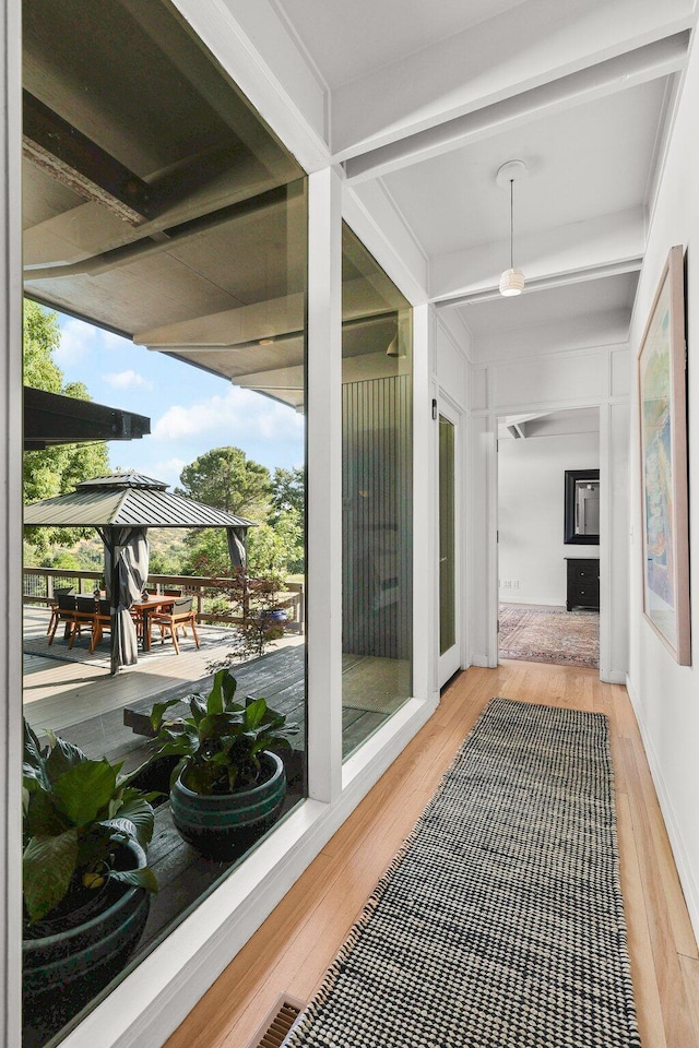 3540 Scenic Dr, Redding, CA 96001 - corridor featuring wood finished floors