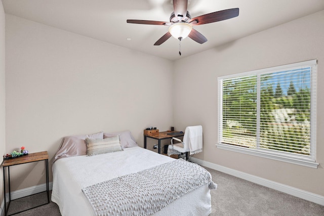 4075 Pembroke Ln, Shasta Lake, CA 96019 - bedroom featuring carpet flooring and ceiling fan