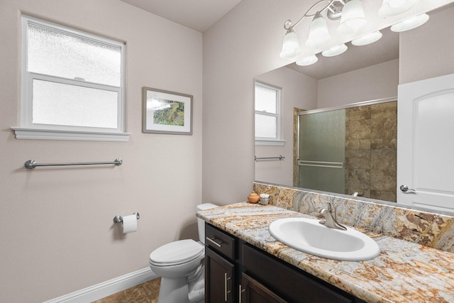 4075 Pembroke Ln, Shasta Lake, CA 96019 - full bathroom with a shower stall, vanity, and tile patterned floors
