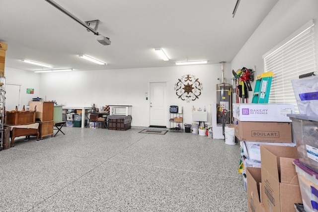 4075 Pembroke Ln, Shasta Lake, CA 96019 - garage with water heater and a garage door opener