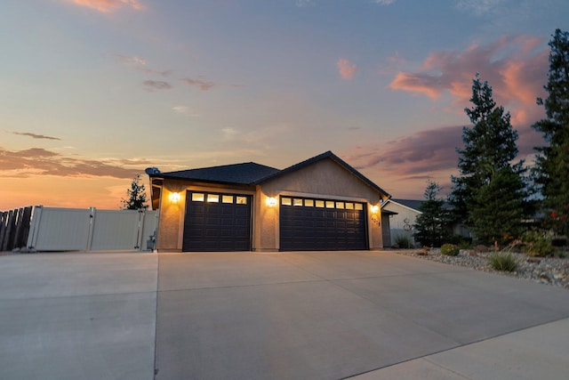 4075 Pembroke Ln, Shasta Lake, CA 96019 - view of front of property featuring a garage, a gate, and driveway