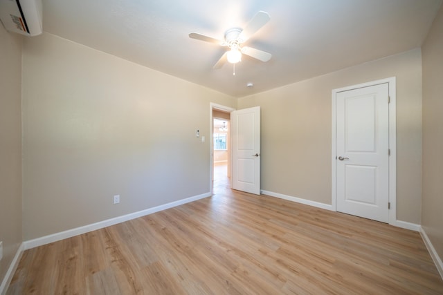4725 Cedars Rd, Redding, CA 96001 - unfurnished bedroom featuring light wood-style floors and ceiling fan