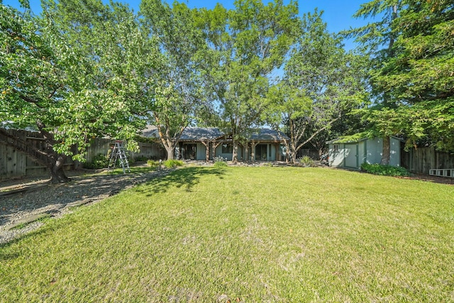 2585 Meadowview Dr, Red Bluff, CA 96080 - fenced backyard featuring a shed