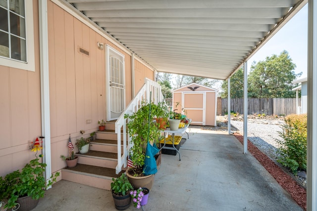 3304 Shasta Dam Blvd Unit 173, Shasta Lake, CA 96019 - view of patio with a storage unit