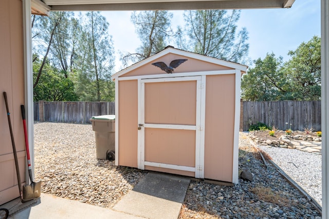 3304 Shasta Dam Blvd Unit 173, Shasta Lake, CA 96019 - view of shed with a fenced backyard