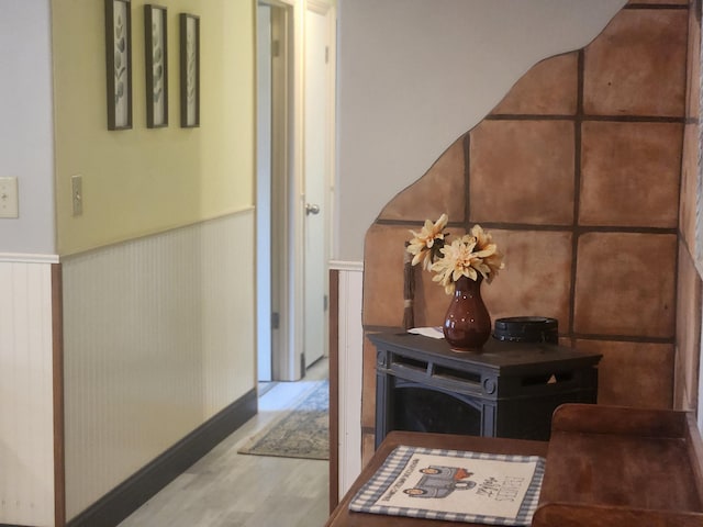 20263 Sugar Pine St, Burney, CA 96013 - hallway featuring wainscoting and wood finished floors