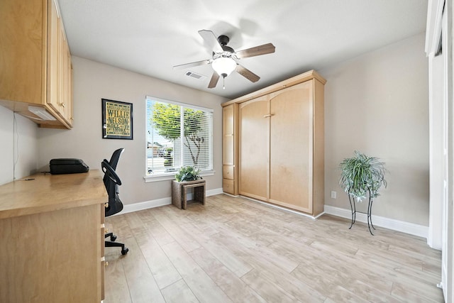 2072 Button Pl, Redding, CA 96002 - office space with a ceiling fan and light wood finished floors