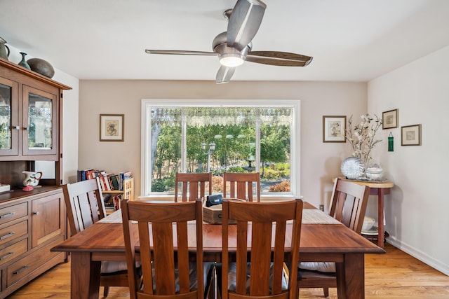 14480 Warren Ave, Red Bluff, CA 96080 - dining space with light wood finished floors and ceiling fan