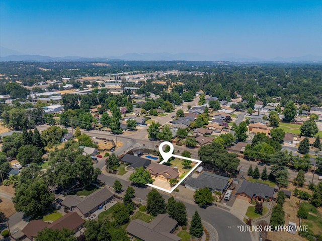 2236 Lonigan Ct, Redding, CA 96001 - aerial view of residential area featuring property boundaries highlighted