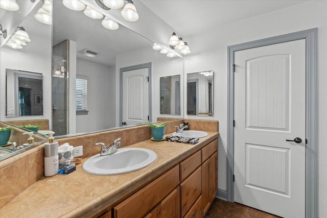 2236 Lonigan Ct, Redding, CA 96001 - full bath featuring double vanity and a stall shower