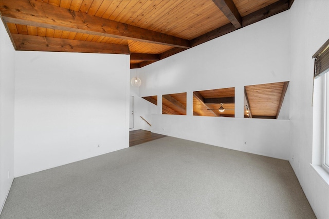 3400 Hillcrest St, Redding, CA 96001 - carpeted spare room with a wooden ceiling with exposed beams