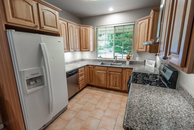 35363 Nehemiah Dr, Shingletown, CA 96088 - kitchen with stainless steel appliances, recessed lighting, light tile patterned floors, and stone countertops