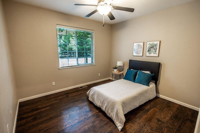 35363 Nehemiah Dr, Shingletown, CA 96088 - bedroom with wood finished floors and a ceiling fan