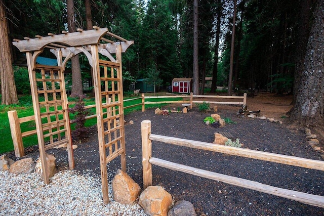 35363 Nehemiah Dr, Shingletown, CA 96088 - view of jungle gym with a storage unit